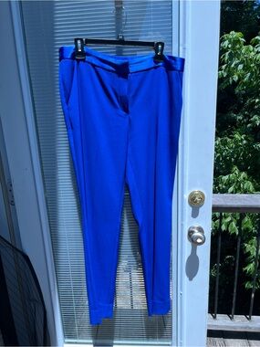 Classic High-Rise Dress Pants in Royal Blue